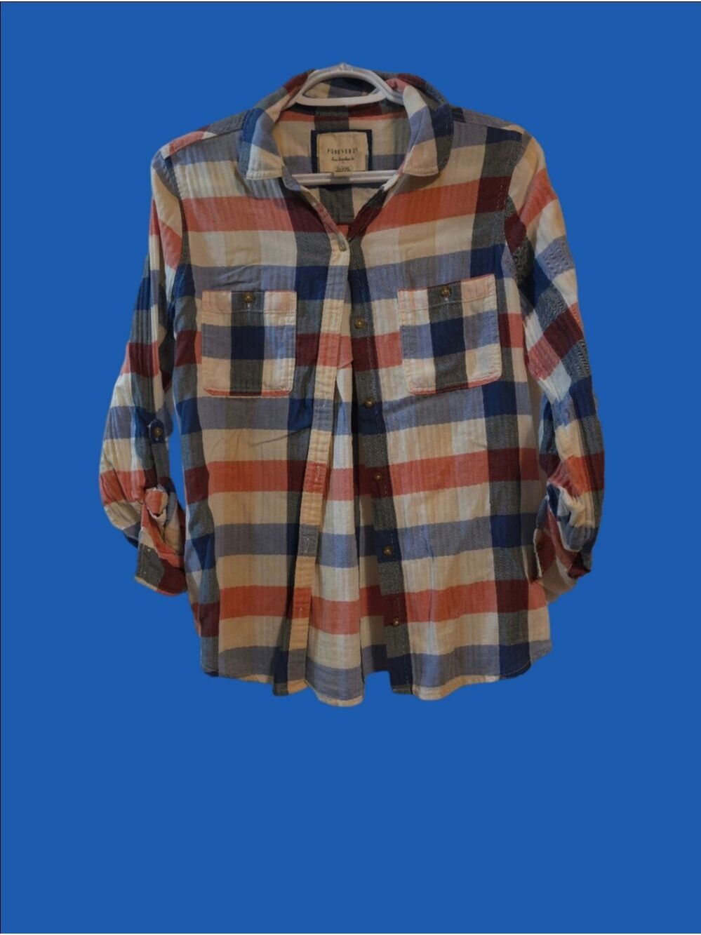 4/$25 Deal! Forever 21 Plaid Button-Up Shirt